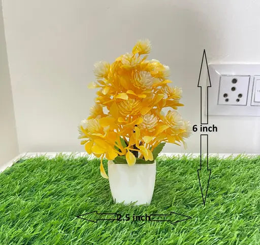 Delightful Poted Artificial Multicolor Decor | Fake Plants | Artificial Plants ( Pack of 8)